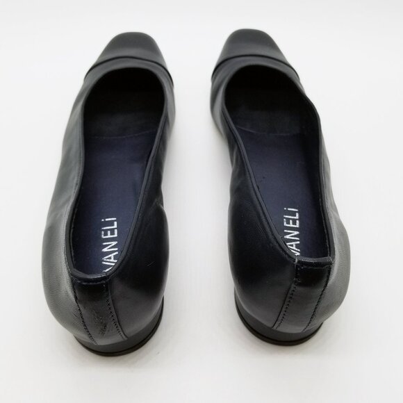 Vaneli Fc-313 Navy Nappa Soft Leather Cap Toe Ballet Flat Narrow SS Size 9 $175 - Picture 9 of 15